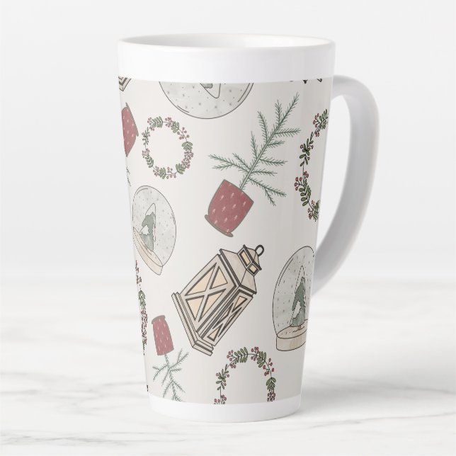 Caneca De Café Latte Farmácia de inverno (Ângulo direito)