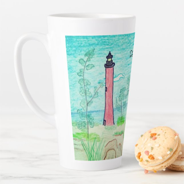 Caneca De Café Latte Farol Vermelho  (In Situ)