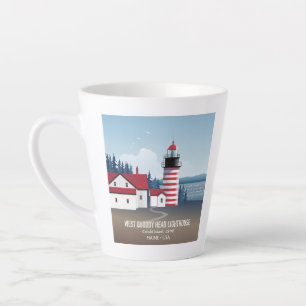 Caneca De Café Latte Farol West Quoddy Head
