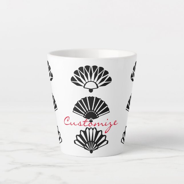 Caneca De Café Latte Fãs do Japão Thunder_Cove (Frente)