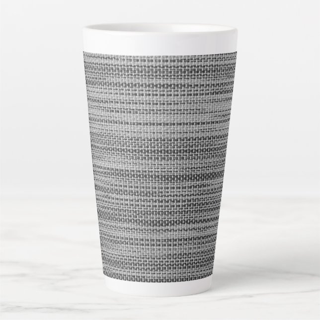 Caneca De Café Latte Faux Cinza Latte Mug (Frente)