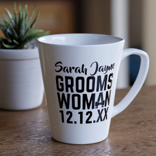 Caneca De Café Latte Favor de casamento moderno para a acompanhante do