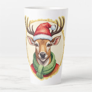 Caneca De Café Latte Favoritos Engraçados de Natal Animal - Veado 2