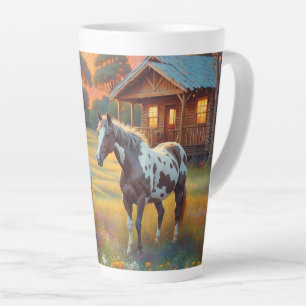 Caneca De Café Latte Fazenda de Cavalos
