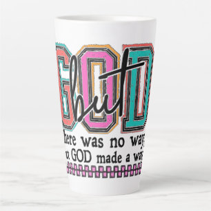 Caneca De Café Latte Fé Cristã Deus Fez Um Caminho