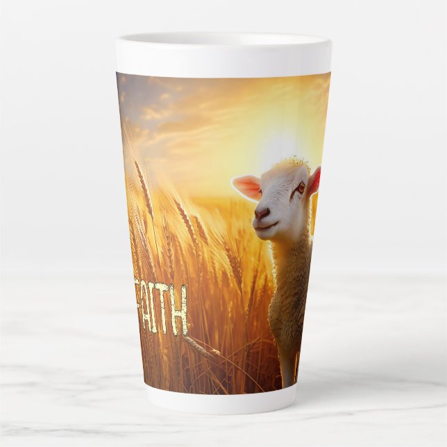 Caneca De Café Latte Fé, Lamb (Frente)