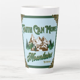 Caneca De Café Latte Fé Pode Mover Montanhas Coffee Mug