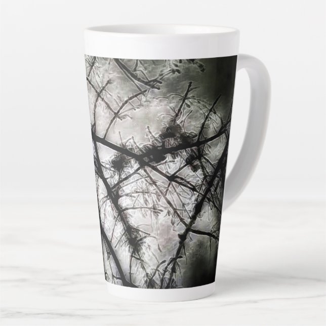 Caneca De Café Latte Fechando em (Ângulo direito)