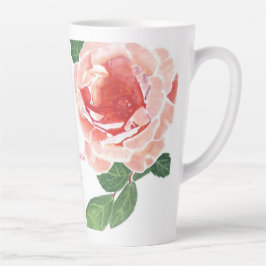 Caneca De Café Latte Feliz 40º Rosa Rosa Rosa Personalizada Grande