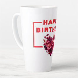 Caneca De Café Latte Feliz Aniversário Latte Mug - Comemora Estilo