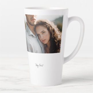 Caneca De Café Latte Feliz Aniversário Meu Amor Foto Personalizada Mode
