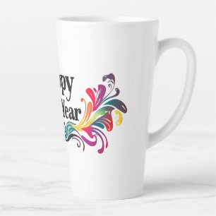 Caneca De Café Latte Feliz ano novo