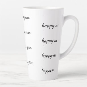 Caneca De Café Latte feliz ano novo