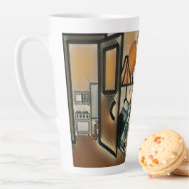 Caneca De Café Latte Feliz Arte de Aniversário