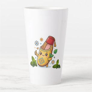 Caneca De Café Latte Feliz Balgha Marroquina Kawaii - Tradicional Amare