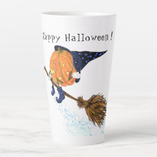 Caneca De Café Latte Feliz bruxa das bruxas-abóbora-abóbora - Divers