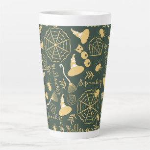 Caneca De Café Latte Feliz Dia das Bruxas