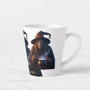 Caneca De Café Latte Feliz Dia das Bruxas