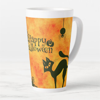 Caneca De Café Latte Feliz Dia das Bruxas