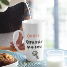 Caneca De Café Latte Feliz Dia das Bruxas Brancas