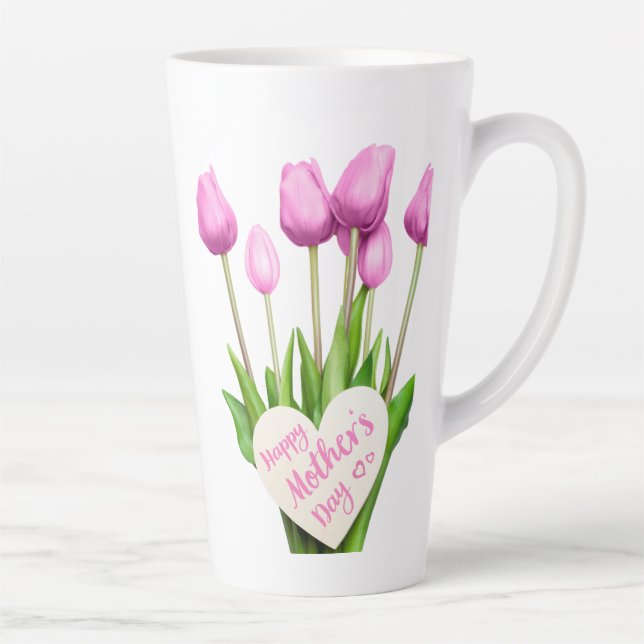 Caneca De Café Latte Feliz Dia das Mães (Direita)