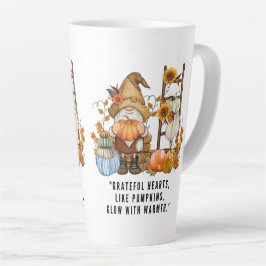 Caneca De Café Latte Feliz dia de Ação de Graças