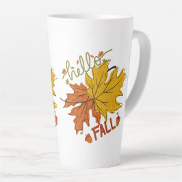 Caneca De Café Latte Feliz dia de Ação de Graças