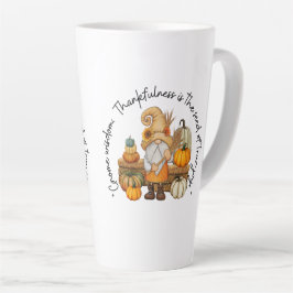 Caneca De Café Latte Feliz dia de Ação de Graças