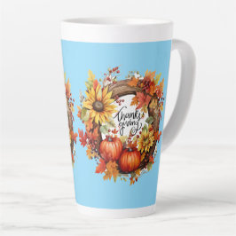 Caneca De Café Latte Feliz dia de Ação de Graças