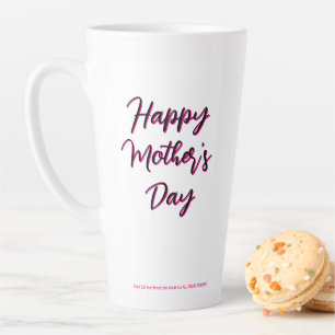 Caneca De Café Latte Feliz Dia de as mães 2025 por RoseWrites