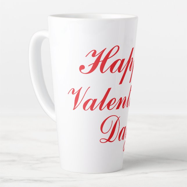 Caneca De Café Latte Feliz dia de os namorados (Ângulo esquerdo)