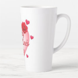 Caneca De Café Latte Feliz dia de os namorados