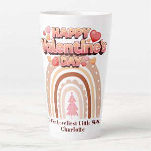 Caneca De Café Latte Feliz dia de os namorados Irmã pesonalizada do Arc
