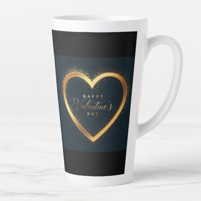 Caneca De Café Latte Feliz Dia de São Valentim! (Direita)