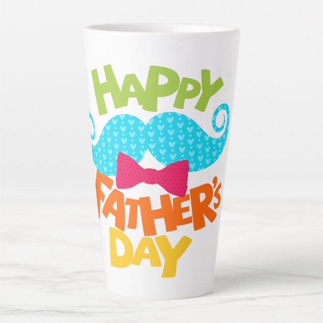 Caneca De Café Latte "Feliz Dia do Pai, Pai: Uma Celebração do Amor" (Frente)