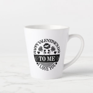 Caneca De Café Latte Feliz Dia dos Namorados para Mim Eu Te Amo-58771