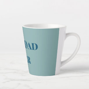 Caneca De Café Latte Feliz dia dos pais azul melhor pai de todos adicio