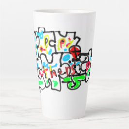 Caneca De Café Latte Feliz Dia dos Pais Puzzle arte