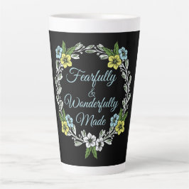 Caneca De Café Latte Feliz E Maravilhosamente Fez Floral