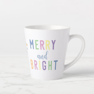 Caneca De Café Latte Feliz e Natal brilhante