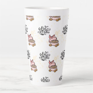 Caneca De Café Latte Feliz Eid-Eid Adha Mubarak 2022.