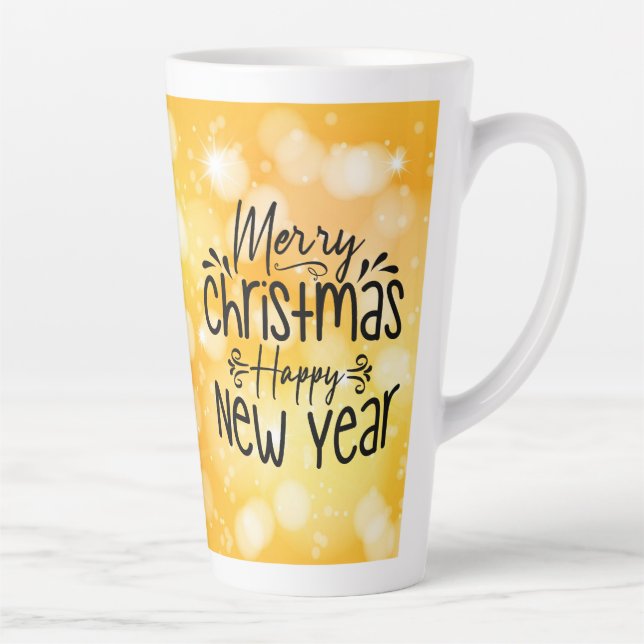 Caneca De Café Latte Feliz Feliz ano novo de Natal-45910 (Direita)