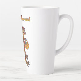 Caneca De Café Latte Feliz Halloween Dinosaur Mug Large
