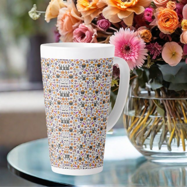Caneca De Café Latte Feliz Halloween Latte Mug (Criador carregado)