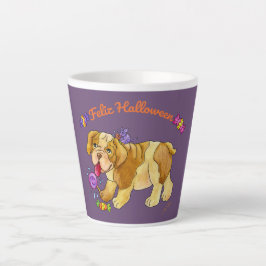 Caneca De Café Latte Feliz Halloween Puppy Mug 12 oz