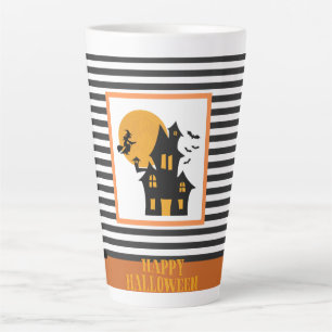 CANECA DE CAFÉ LATTE FELIZ HALLOWEEN SPOOKY HALLOWEEN DESIGN