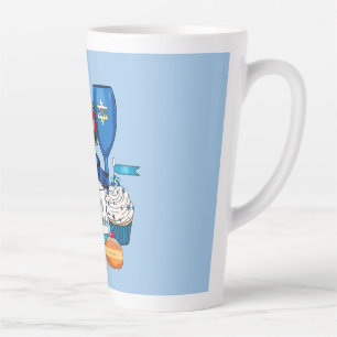 Caneca De Café Latte Feliz Hanukkah - Dreidel - Estrela de David