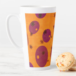 Caneca De Café Latte Feliz Hanukkah judeu hebraico-f de SlipperyJoe