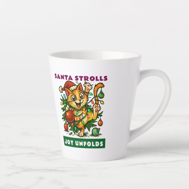 Caneca De Café Latte Feliz Natal (Direita)