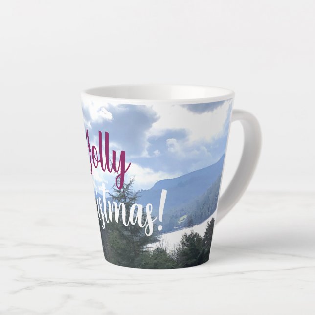 Caneca De Café Latte Feliz Natal, (Ângulo direito)
